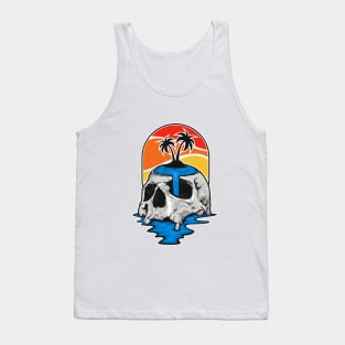 Tropical Skull Island Tank Top